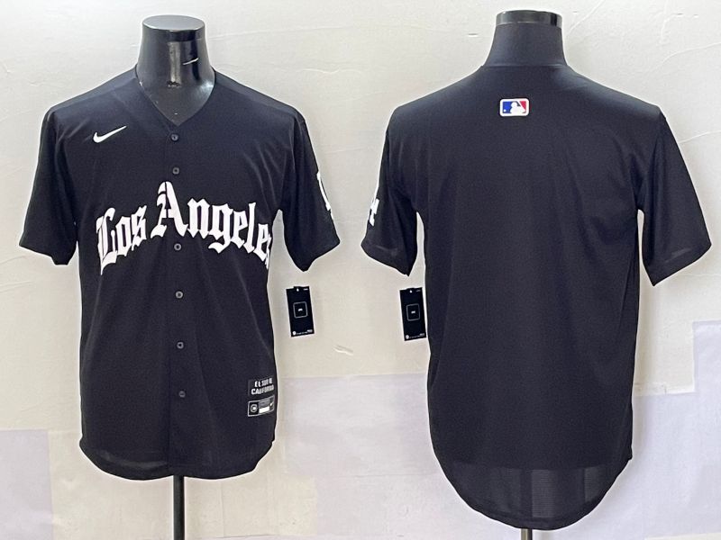 Men Los Angeles Dodgers Blank Black Five generations Joint Name 2025 Nike MLB Jersey style 41